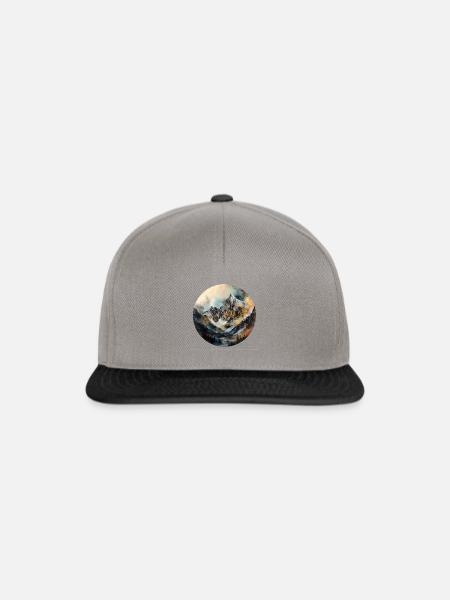 Österreich Berge - Snapback Cap - Graphit/Schwarz