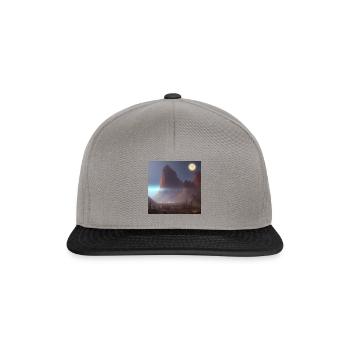 City on the moon - Snapback Cap - graphite/black - Front