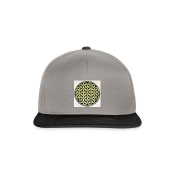 Lebensblume - Snapback Cap - Graphit/Schwarz - Vorne