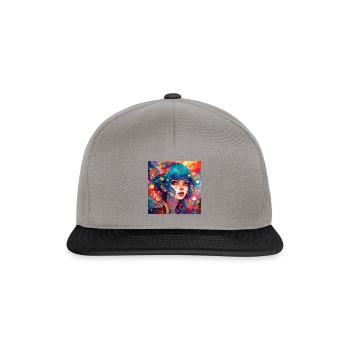 Flower Girl - Snapback Cap - Graphit/Schwarz - Vorne