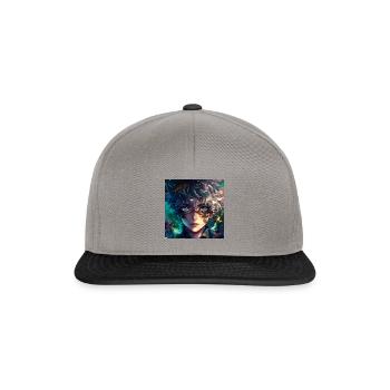 Anime Boy - Snapback Cap - Graphit/Schwarz - Vorne