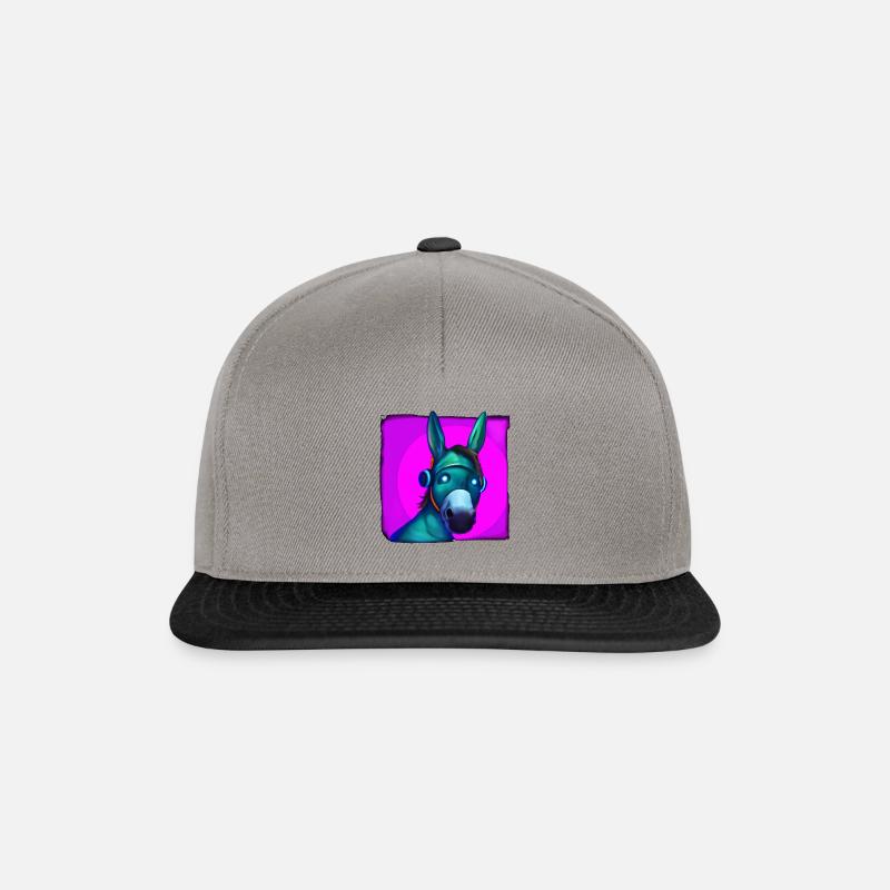 Synthwave Donkey - Casquette snapback - gris graphite/noir