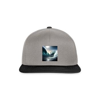 Surfing tubewave - Snapback Cap - graphite/black - Front