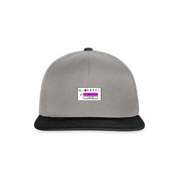 Vorwärts oder umkehren? Japanisches Retro-Spiel - Snapback Cap - Graphit/Schwarz - Vorne