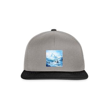 Kinder zeichnen Gebirgsschneeblaue Weihnachten - Snapback Cap - Graphit/Schwarz - Vorne