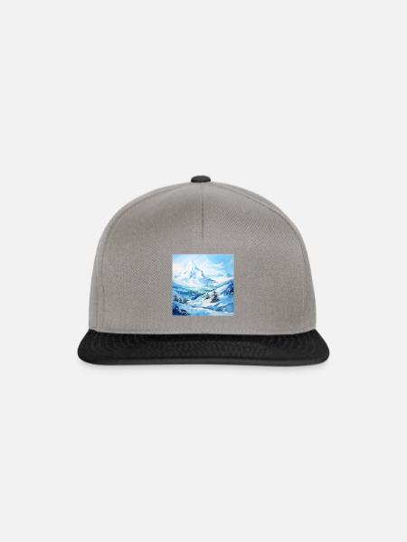 Kinder zeichnen Gebirgsschneeblaue Weihnachten - Snapback Cap - Graphit/Schwarz