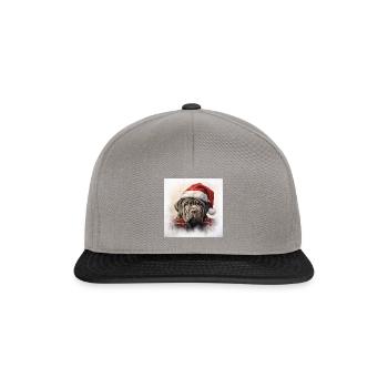 Weihnachten Mastino Napoletano - Snapback Cap - Graphit/Schwarz - Vorne
