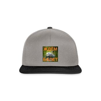 Ждём балет (We are waiting for the ballet, orange) - Snapback Cap - graphite/black - Front