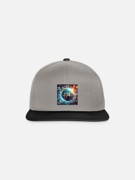 404 Welt 1 - Snapback Cap - Graphit/Schwarz