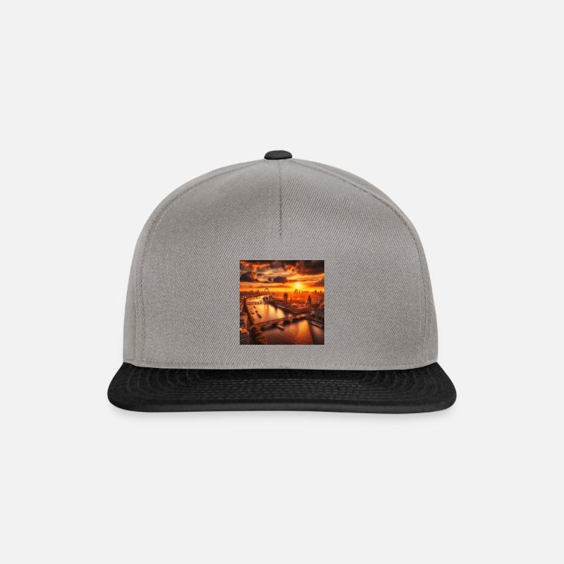 Londres - Casquette snapback - gris graphite/noir
