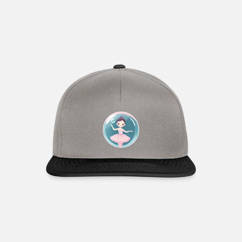 Jolie danseuse étoile dans une bulle - Casquette snapback - gris graphite/noir