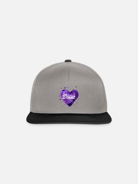 Team Braut (lila) - Snapback Cap - Graphit/Schwarz