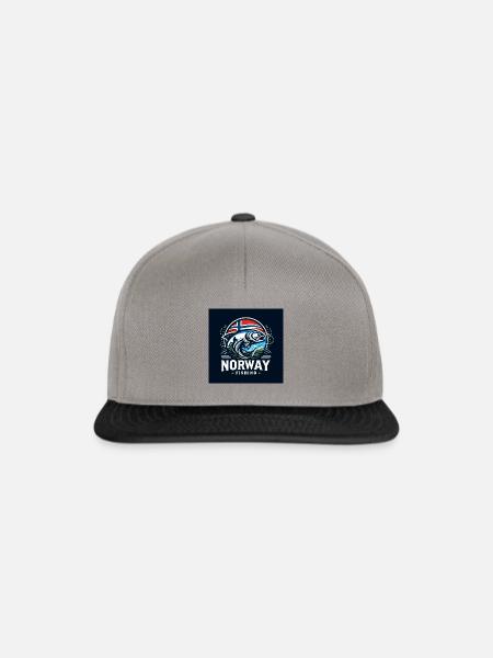 Norwegen Angeln - Snapback Cap - Graphit/Schwarz