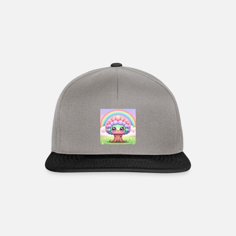 Cute Rainbow Tree - Snapback Cap - graphite/black