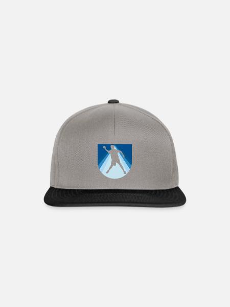 Dodgeballspieler Mannschaft - Snapback Cap - Graphit/Schwarz