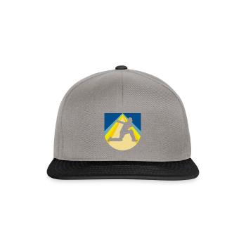 Cricketmannschaft Cricketspieler - Snapback Cap - Graphit/Schwarz - Vorne