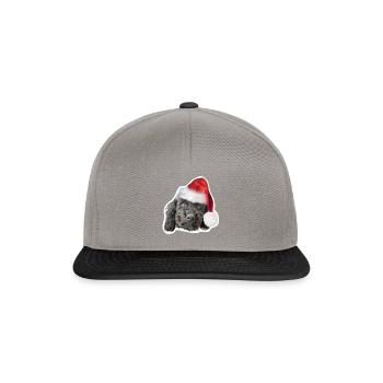 Weihnachts Pudel - Snapback Cap - Graphit/Schwarz - Vorne