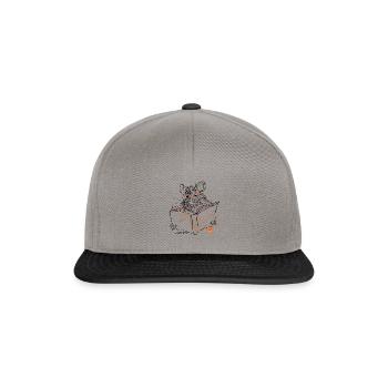 Literarische Leseratte - Snapback Cap - Graphit/Schwarz - Vorne