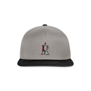 Basketball Game Hand Drawn Sketch of Game - Snapback Cap - graphite/black - Front