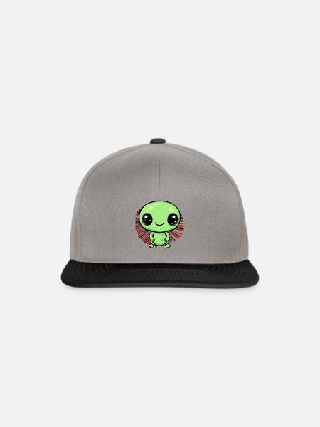 Alien Außerirdische - Snapback Cap - Graphit/Schwarz