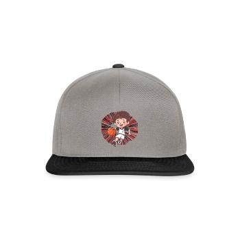 Basket-ball Joueurs de basket-ball de streetball - Casquette snapback - gris graphite/noir - Devant