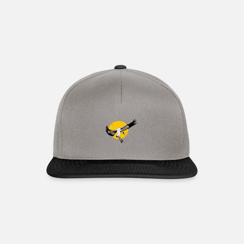 Kranich im Sinkflug - Snapback Cap - Graphit/Schwarz