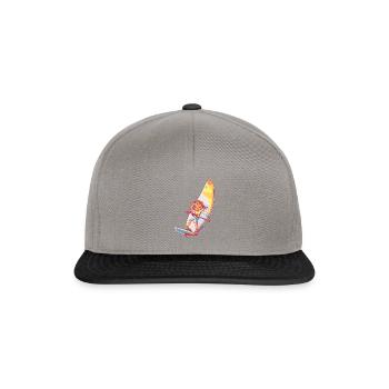 Windsurfen Windsurfing Wellenreiter - Snapback Cap - Graphit/Schwarz - Vorne