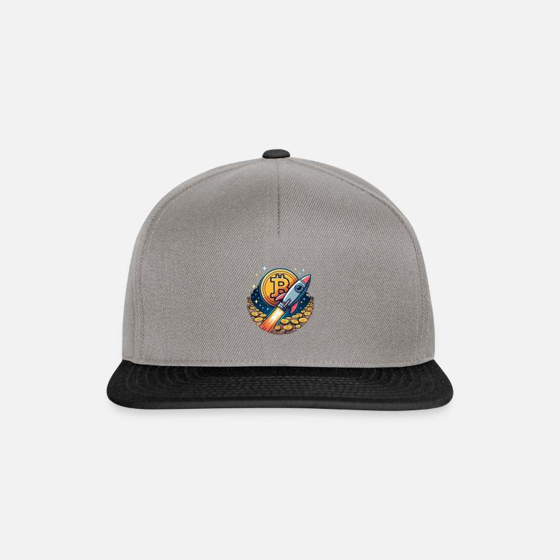Die Bitcoin Rakete - Snapback Cap - Graphit/Schwarz