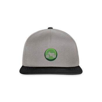 Motard cascadeur de motocross - Casquette snapback - gris graphite/noir - Devant