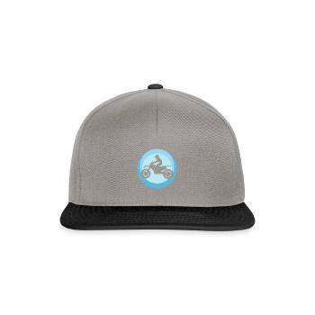 Dirt Bike Biker Stunt - Snapback Cap - Graphit/Schwarz - Vorne