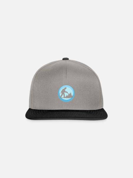 Feuerwehr Blaulicht Notruf - Snapback Cap - Graphit/Schwarz