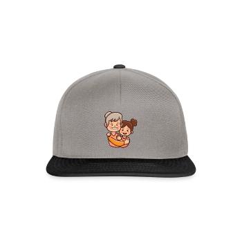 Oma Großmutter - Snapback Cap - Graphit/Schwarz - Vorne
