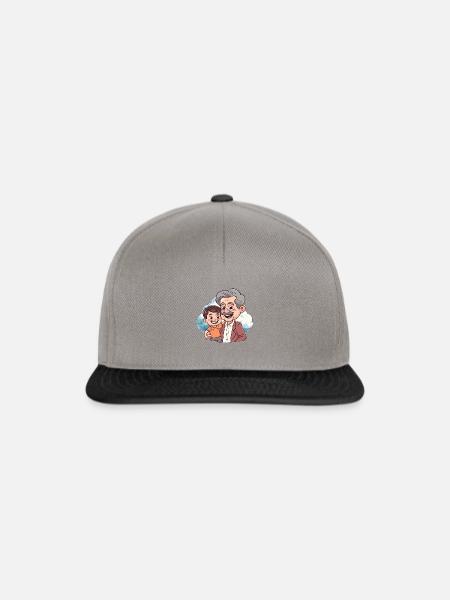 Opa Großeltern - Snapback Cap - Graphit/Schwarz