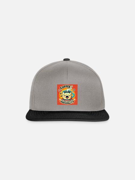 Kaffee - Snapback Cap - Graphit/Schwarz