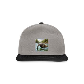 Rivière Elephant Water - Casquette snapback - gris graphite/noir - Devant