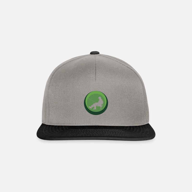 Fischen Angelrute Angler - Snapback Cap - Graphit/Schwarz