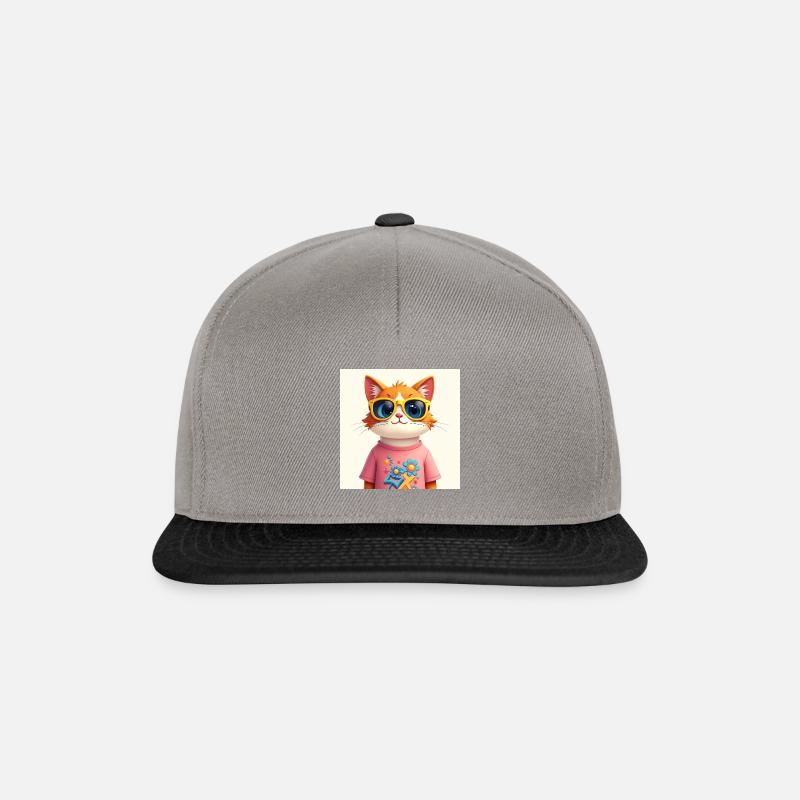 Sauvez le chat Dessin animé - Casquette snapback - gris graphite/noir