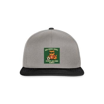 Kater des Spiels – Der frühe Vogel hat keine Chanc - Snapback Cap - Graphit/Schwarz - Vorne