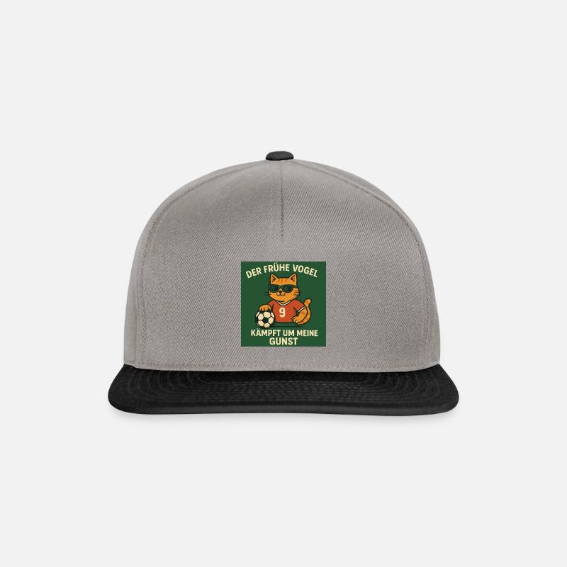 Kater des Spiels – Der frühe Vogel hat keine Chanc - Snapback Cap - Graphit/Schwarz