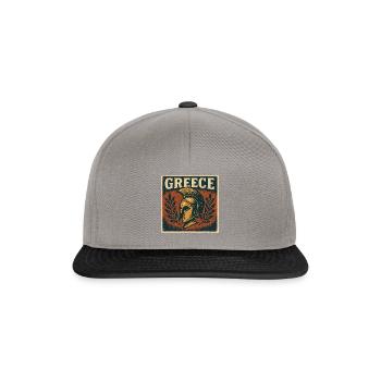 Griechenland Insel Urlaub Sonne Meer Tempel Kultur - Snapback Cap - Graphit/Schwarz - Vorne
