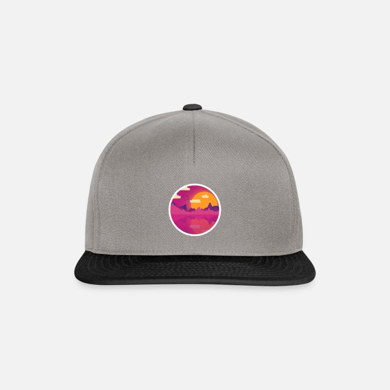LandShaped Purple Sunset - Snapback Cap - graphite/black
