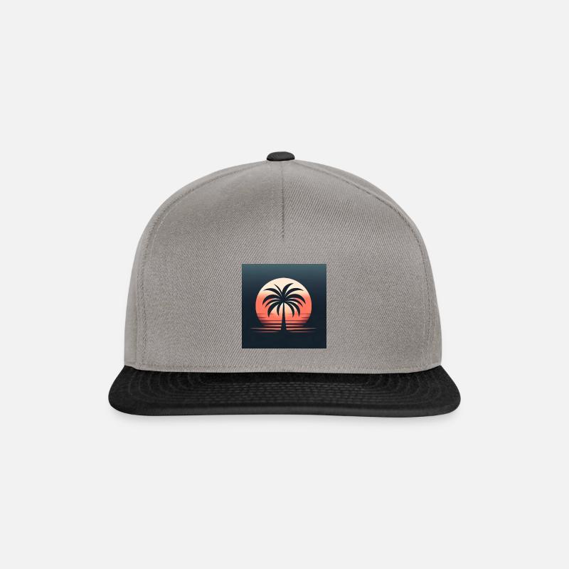 Palmier - Casquette snapback - gris graphite/noir