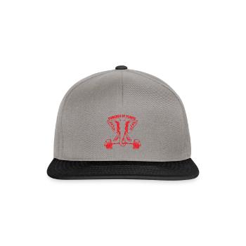 Elephant Shirt · Powered by plants · Gift - Snapback Cap - graphite/black - Front