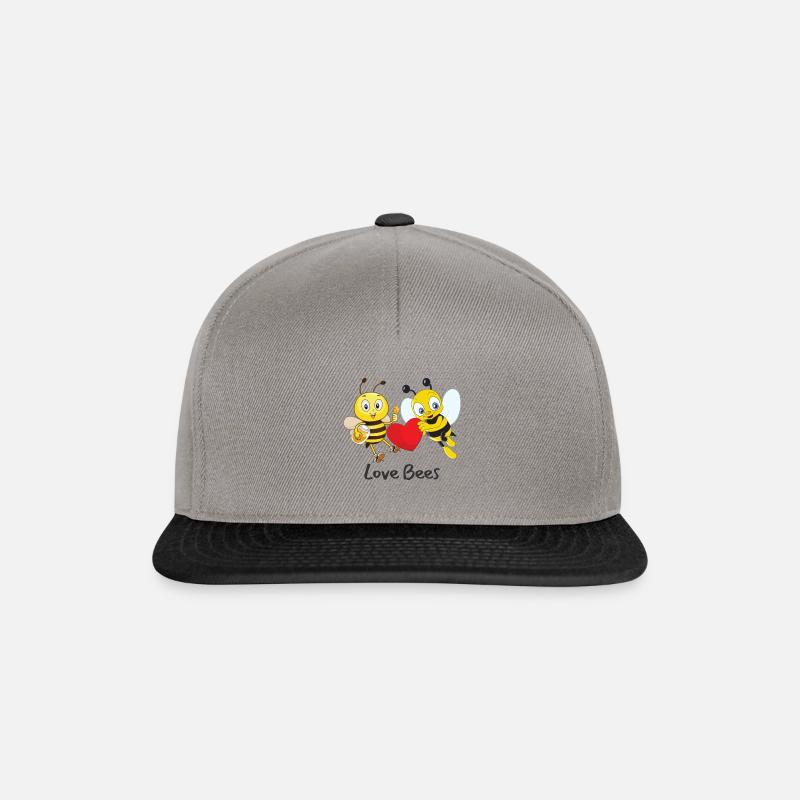 Liebe Bienen - Save The Bees - Snapback Cap - Graphit/Schwarz