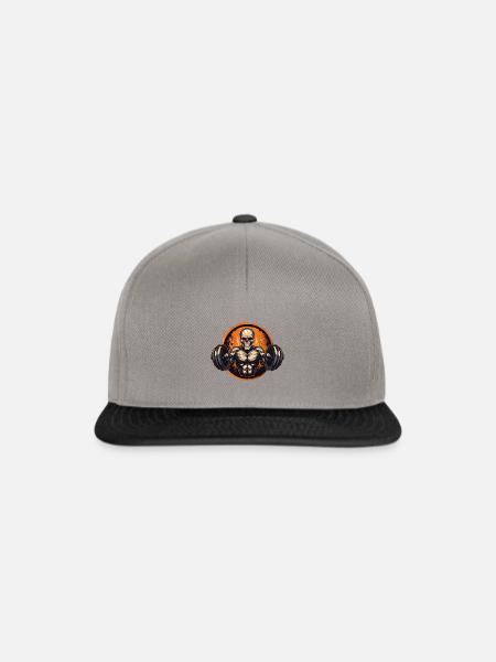 gym skull - Snapback Cap - Graphit/Schwarz