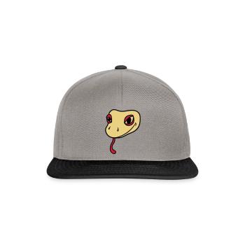 tête de gecko lézard reptile de serpent réel - Casquette snapback - gris graphite/noir - Devant