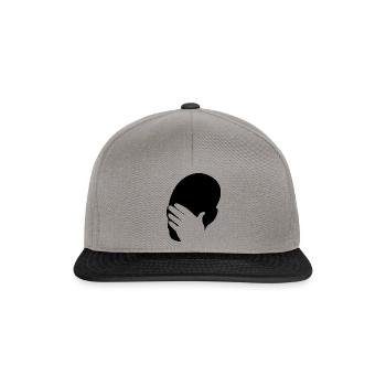 Facepalm Silhouette - Snapback Cap - Graphit/Schwarz - Vorne