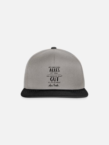 Alles wird gut - Snapback Cap - Graphit/Schwarz