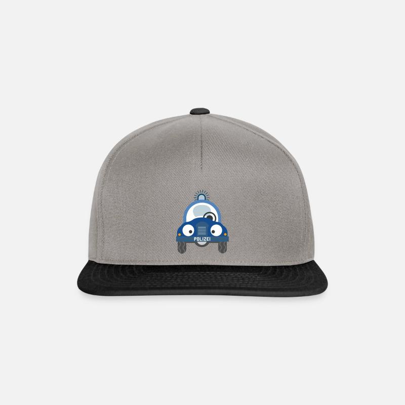 Polizeiauto - Snapback Cap - Graphit/Schwarz