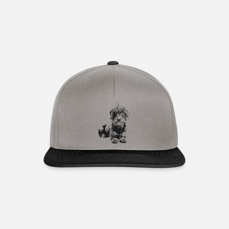 Rauhaardackel Dackel Dackelfieber - Snapback Cap - Graphit/Schwarz
